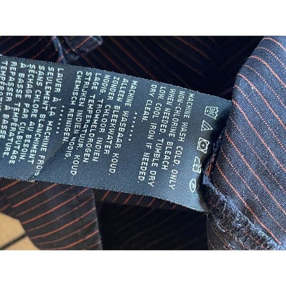 Harley-Davidson Pre-Luxe Mens Button Up Shirt Size 2XL Black Striped 100% Cotton - Picture 7 of 10